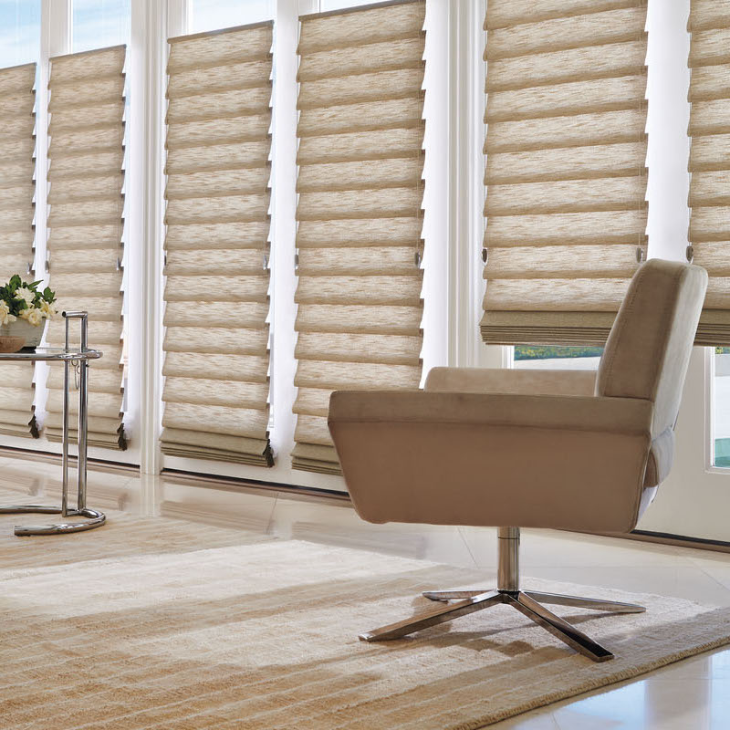 vignette roman shades